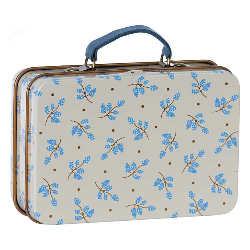 Maileg - Small Metal Suitcase - Madelaine - Blue (7x11 cm.)