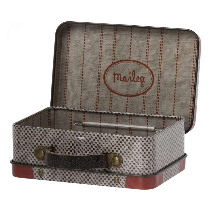 Maileg - Small Metal Suitcase - Travel - Gray (7x11 cm.)