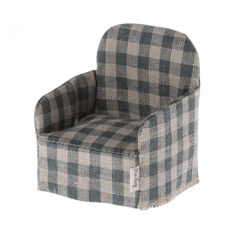 Maileg Armchair - Green Checkered (8 cm.)