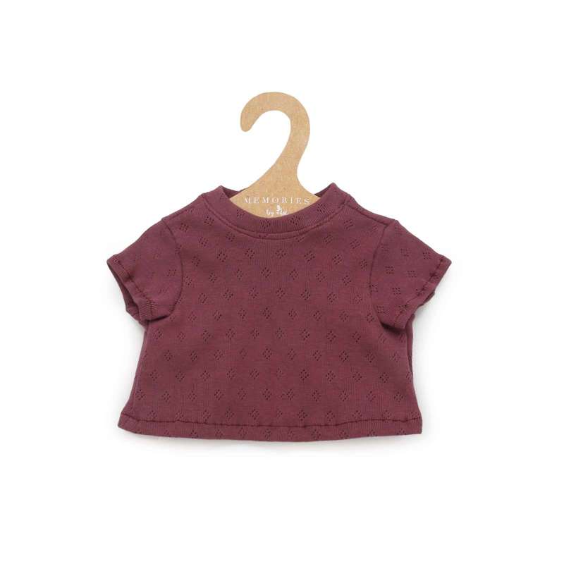 Memories by Asi Doll Clothing (43-46 cm) Short-sleeved T-shirt - Dark Pink