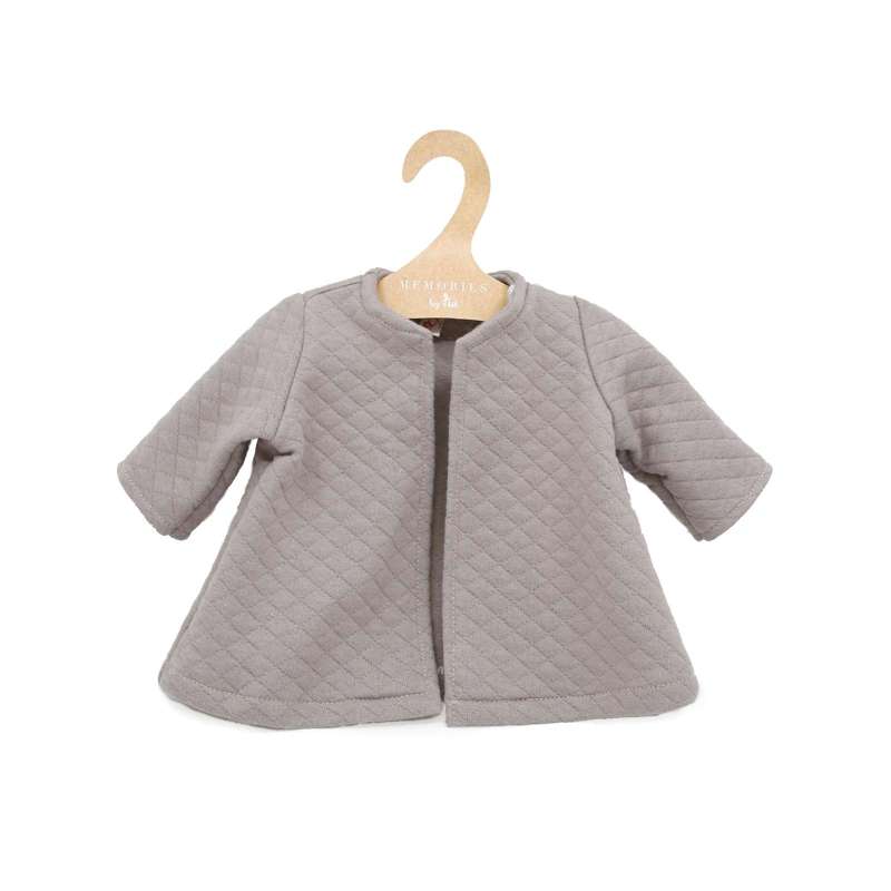 Memories by Asi Doll Clothing (43-46 cm) Quilted Coat - Gray