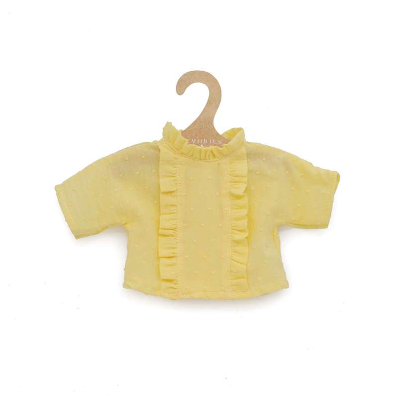 Memories by Asi Doll Clothing (43-46 cm) Shirt with Calf Print - Light Yellow