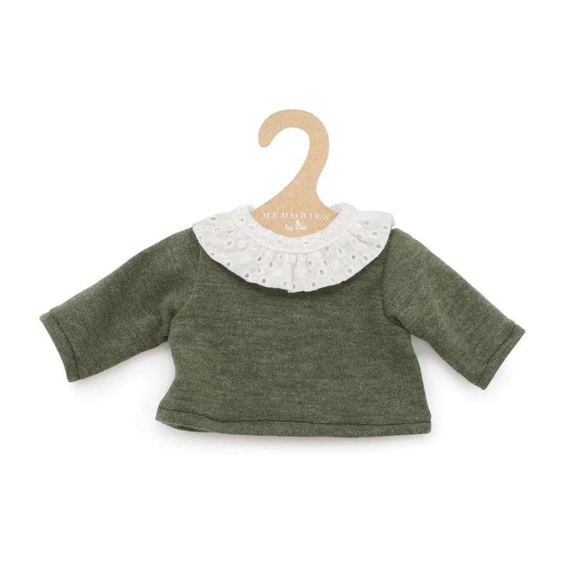 Memories by Asi Doll Clothing (43-46 cm) Knitted Sweater - Dark Green