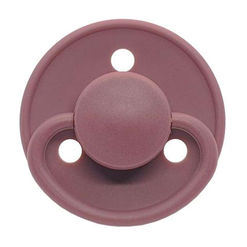 Mininor Round pacifier silicone - purple 2-pack - 6m+