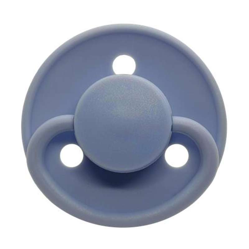 Mininor Round fool's pacifier latex - light blue 2-pack - 0m+