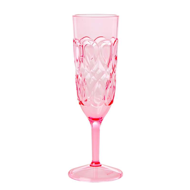 RICE Acrylic Champagne Glass - Pink 