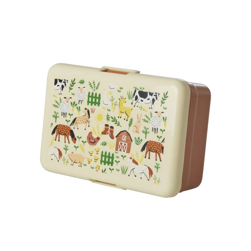 RICE Lunchbox with 1 Compartment - Large - Farm Totable - Brun 