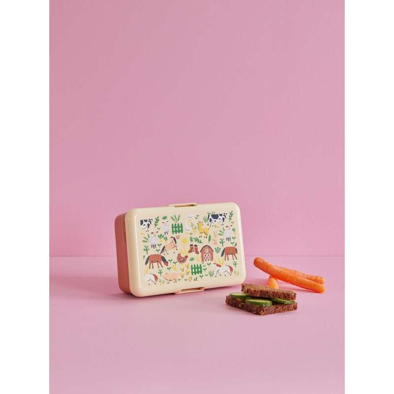 RICE Caja de almuerzo con 1 compartimento - Grande - Farm Totable - Brun 