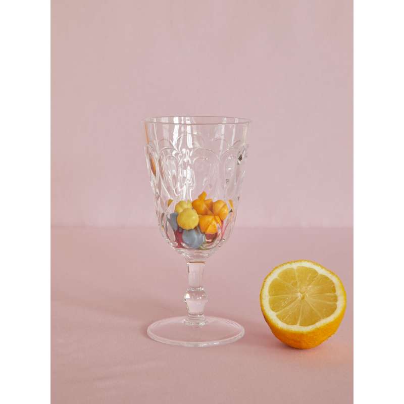 RICE Verre à vin en acrylique - Transparent 