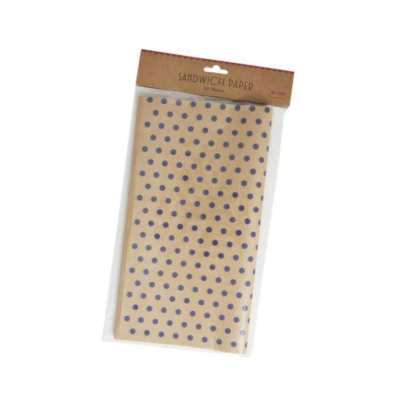 RICE 50 Pzas. Papel para sándwich - Corazones - Rojo 