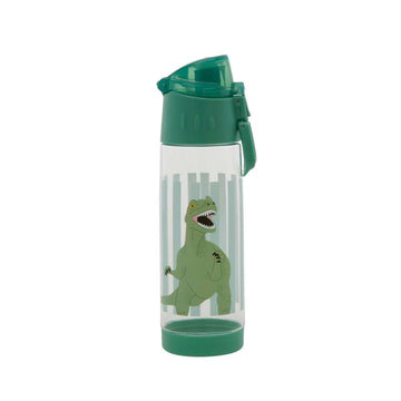 RICE Trinkflasche mit Strohhalmfunktion - Dino - 500 ml. - Grün 