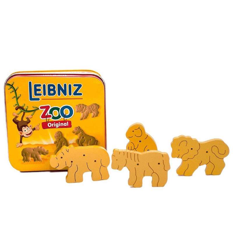 Tanner - Metal box with Leibniz ZOO biscuits in wood