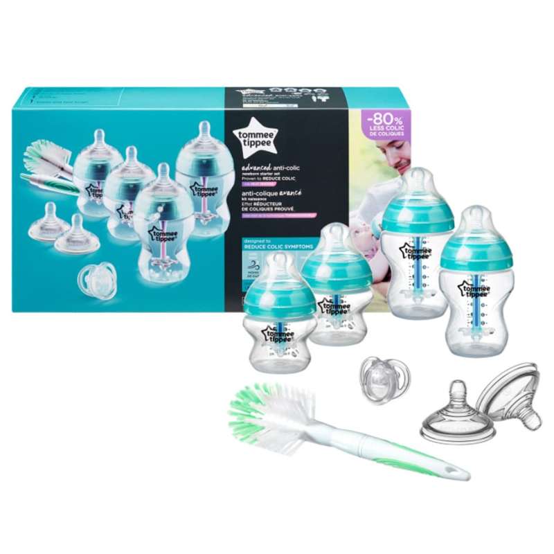 Tommee Tippee TT starter set for newborns anti-colic with heat indicator