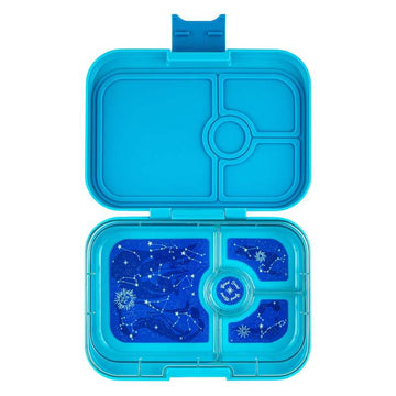 Yumbox Caixa de almoço - Panino - 4 compartimentos - Luna Aqua/Zodiac 